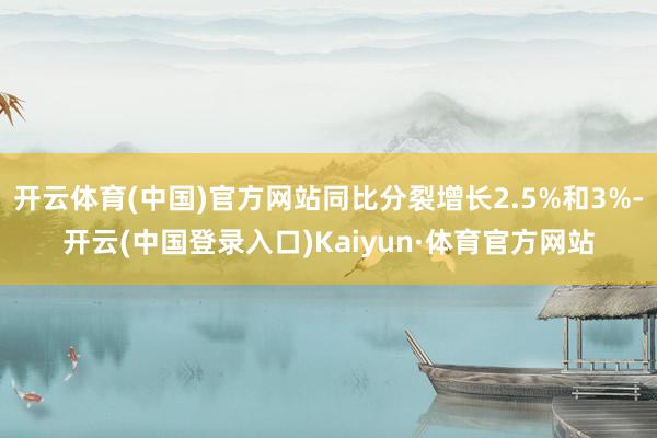 开云体育(中国)官方网站同比分裂增长2.5%和3%-开云(中国登录入口)Kaiyun·体育官方网站