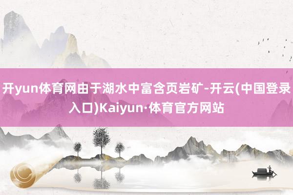 开yun体育网由于湖水中富含页岩矿-开云(中国登录入口)Kaiyun·体育官方网站